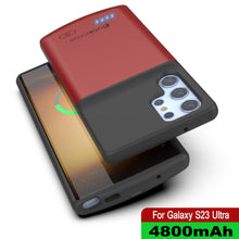 Load image into Gallery viewer, PunkJuice S23 Ultra Battery Case Red - Portable Charging Power Juice Bank with 4800mAh
