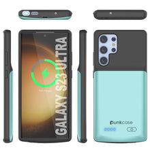 Load image into Gallery viewer, PunkJuice S23 Ultra Battery Case Teal - Portable Charging Power Juice Bank with 4800mAh
