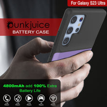 Load image into Gallery viewer, PunkJuice S23 Ultra Battery Case Purple - Portable Charging Power Juice Bank with 4800mAh
