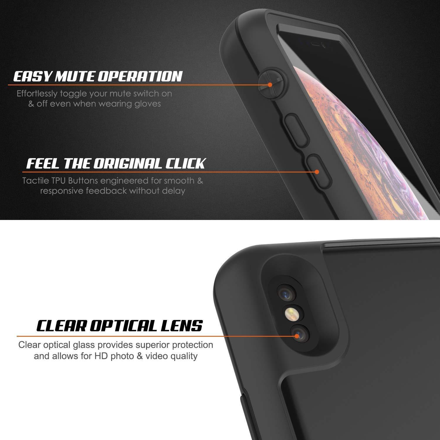 PunkJuice iPhone XS Max Battery Case, Waterproof, IP68 Certified [Ultra  Slim] [Black]