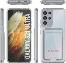 Load image into Gallery viewer, Galaxy S24 Ultra Card Holder Case [Crystal CardSlot Series] [Slim Fit] [Grey]
